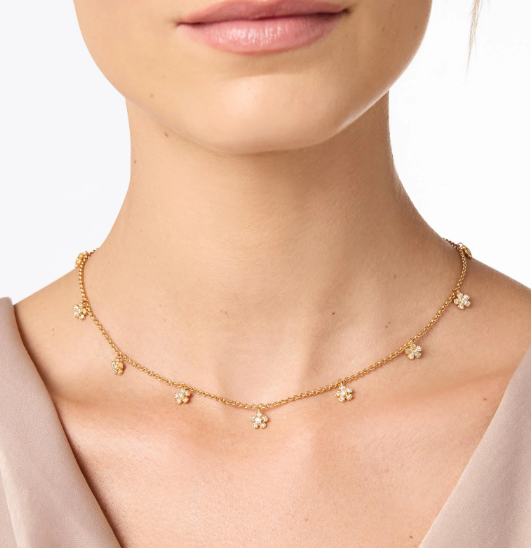 NECKLACE DELICATE CHARM LAUREL CZ