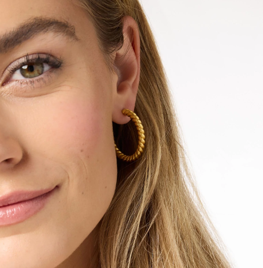 EARRING HOOP NASSAU ROPE SMALL #72637