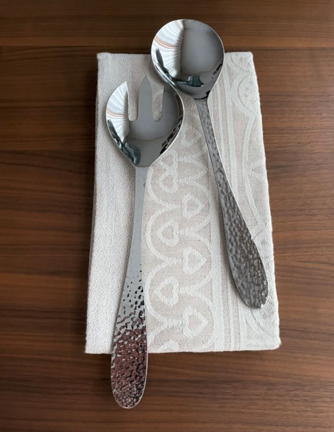 SALAD SET STAINLESS STEEL 11" #70994