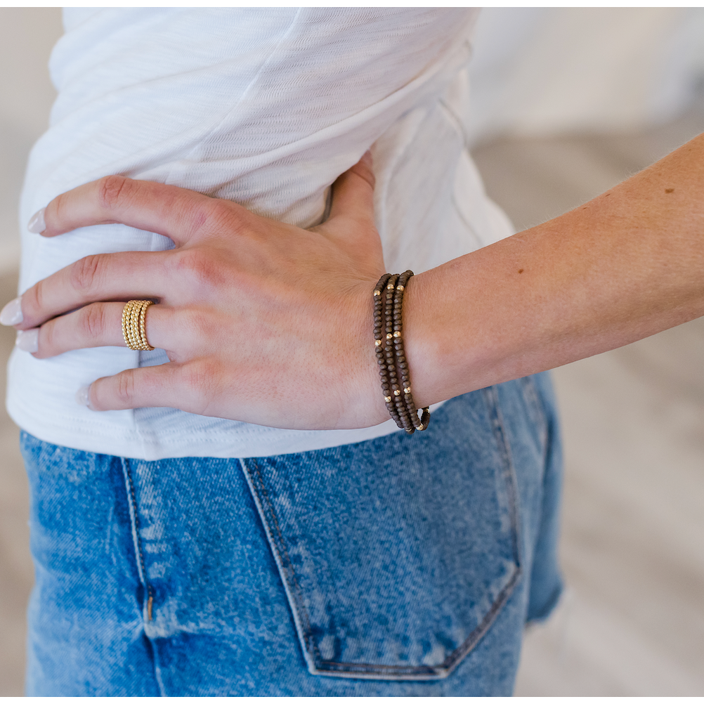 BRACELET CLASSIC MATTE BROWN GOLD