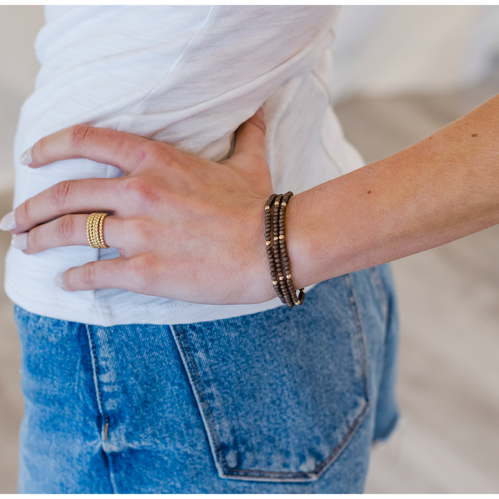 BRACELET CLASSIC MATTE BROWN GOLD