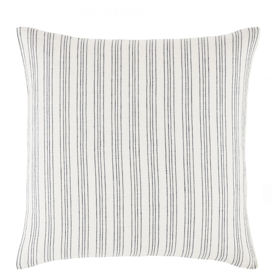 SHAM LUSH LINEN STRIPE CHARCOAL (Available in Sizes and Colors)