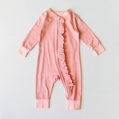 JUMPSUIT MINI POLKA DOT ZIPPER PINK (Available in 2 Sizes)