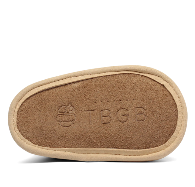 THE BABY GIFT BOX SHOES LEATHER BOW SEASHELL PINK