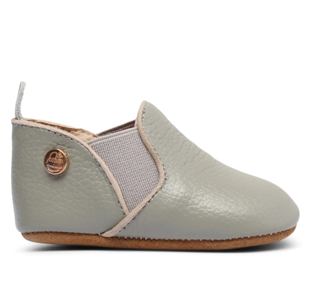 THE BABY GIFT BOX MOCCASIN LEATHER GREY