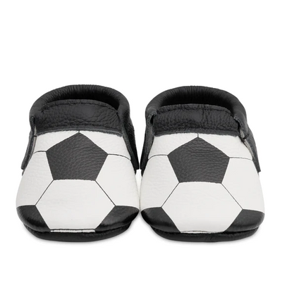 BIRD ROCK BABY MOCCASINS SOCCER BALL LEATHER (Available in 4 Sizes)