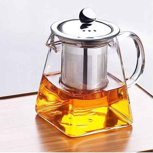 TEAPOT GLASS WITH STAINLESS STEEL INFUSER AND LID 32oz