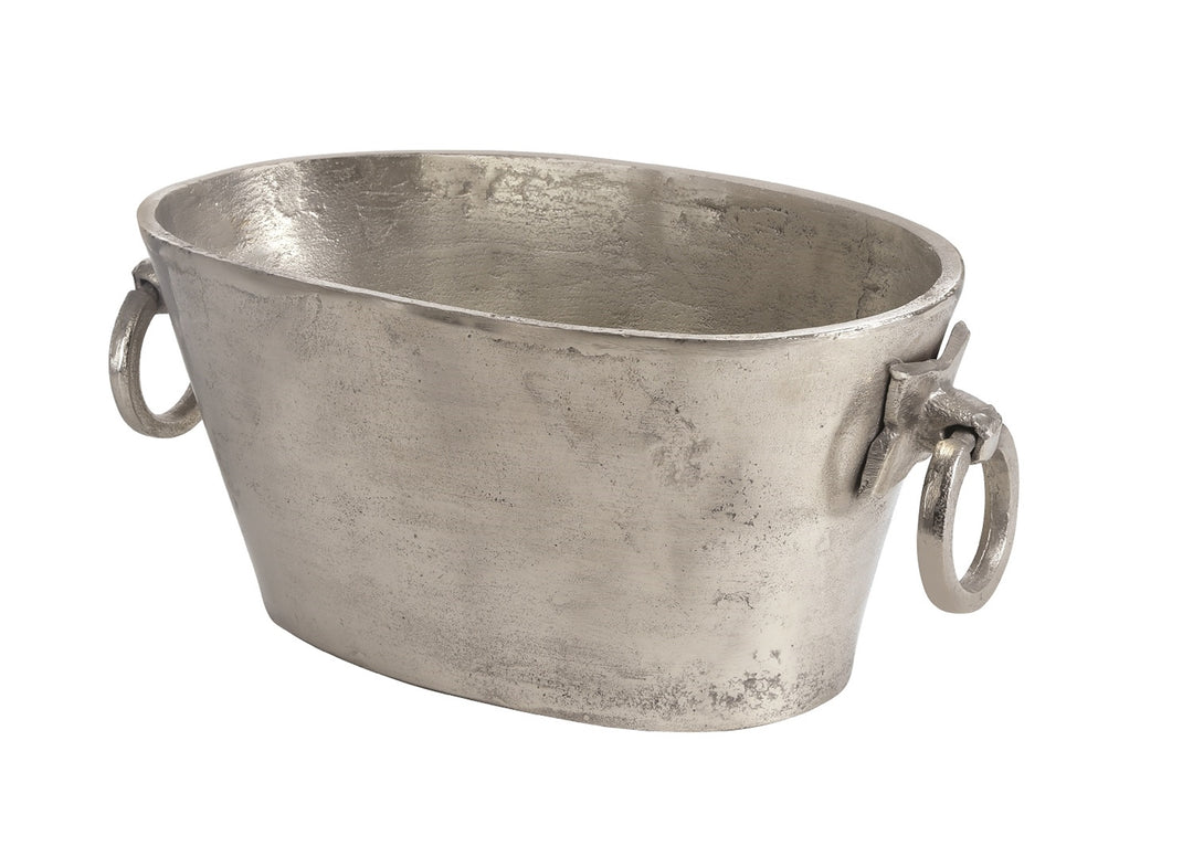 WINE BUCKET ALUMINUM RAW NICKEL OVAL