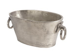 WINE BUCKET ALUMINUM RAW NICKEL OVAL