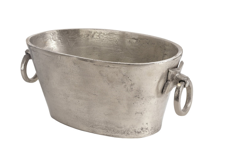 WINE BUCKET ALUMINUM RAW NICKEL OVAL
