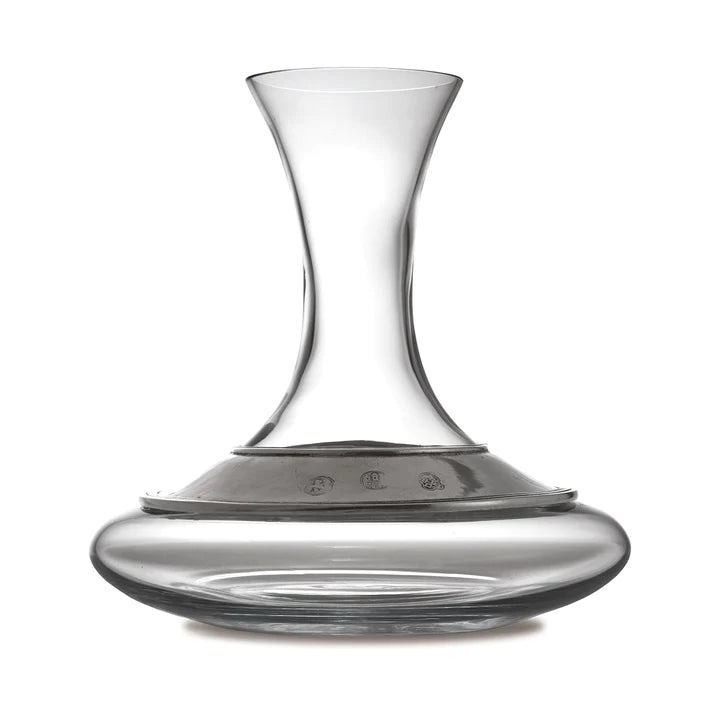 DECANTER PEWTER & GLASS