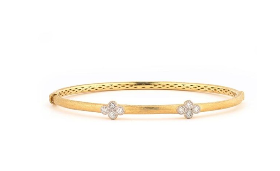 JUDE FRANCES BRACELET BANGLE TWO DIAMOND QUAD