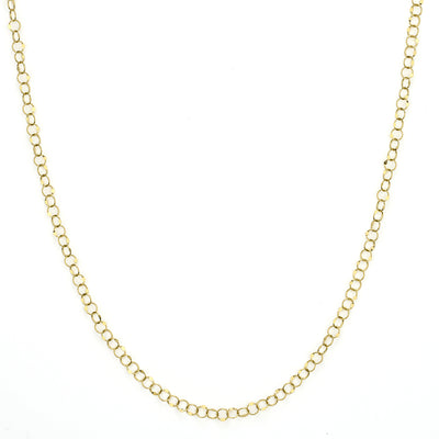 CHAIN YELLOW GOLD HAMMERED CIRCLE #71154