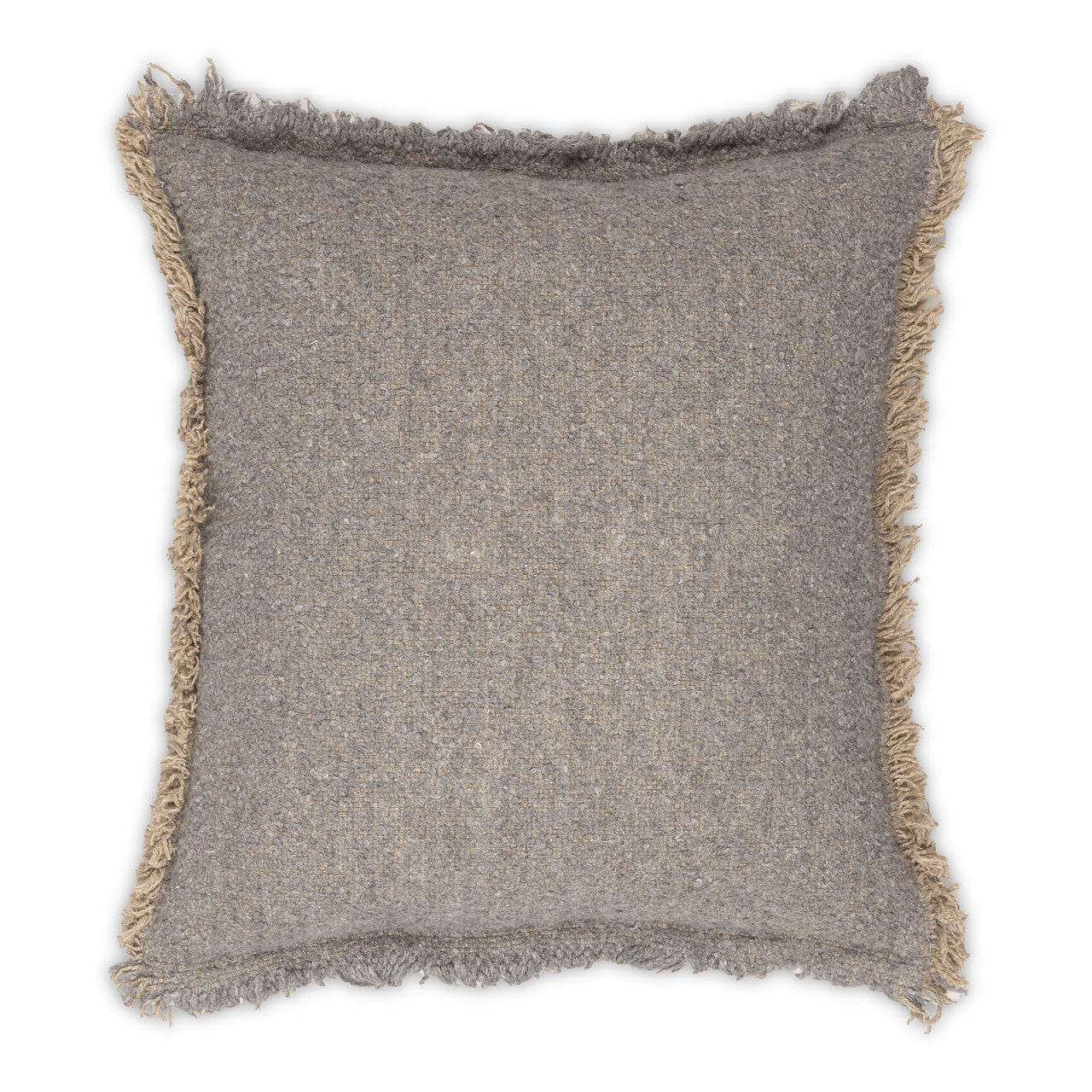 PILLOW RILEY FRAYED IN GRAY