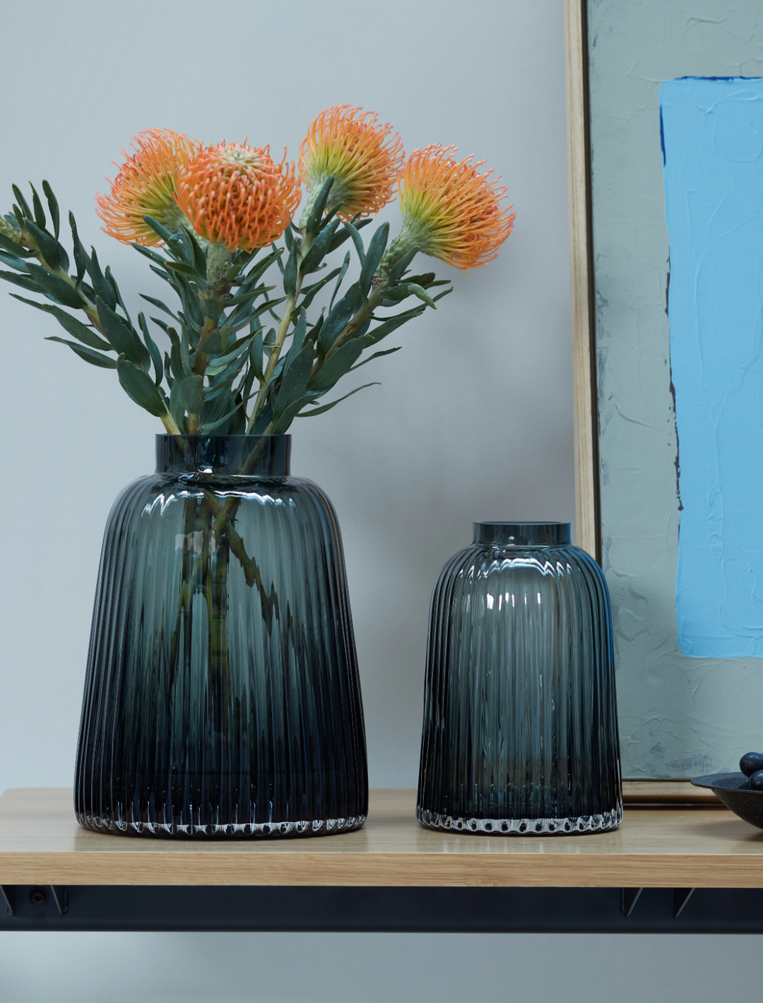 VASE GLASS GREY