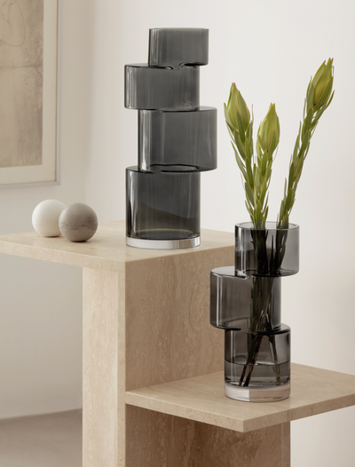 VASE CUBE SHAPED SLATE GREY (Available in 2 Sizes)
