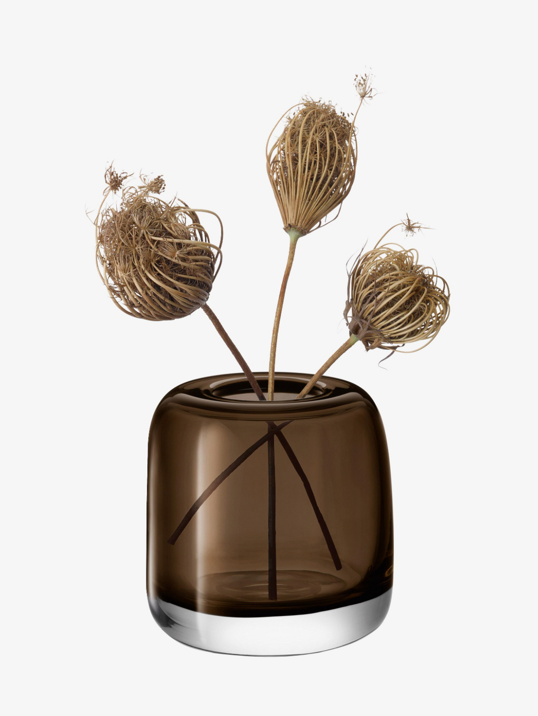 VASE SOFT CUBE MUSHROOM BROWN