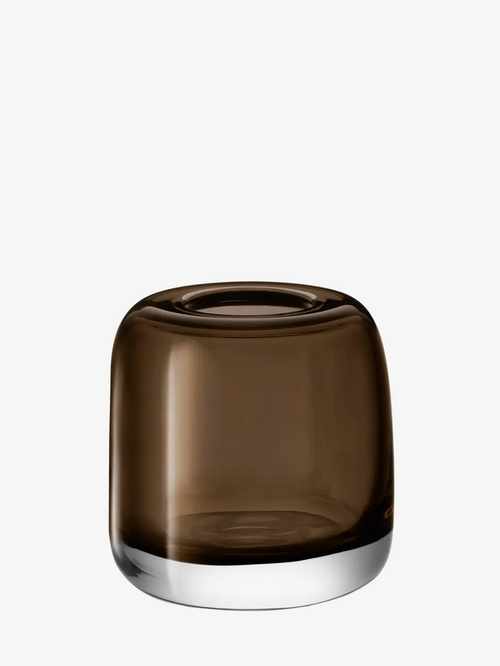 VASE SOFT CUBE MUSHROOM BROWN