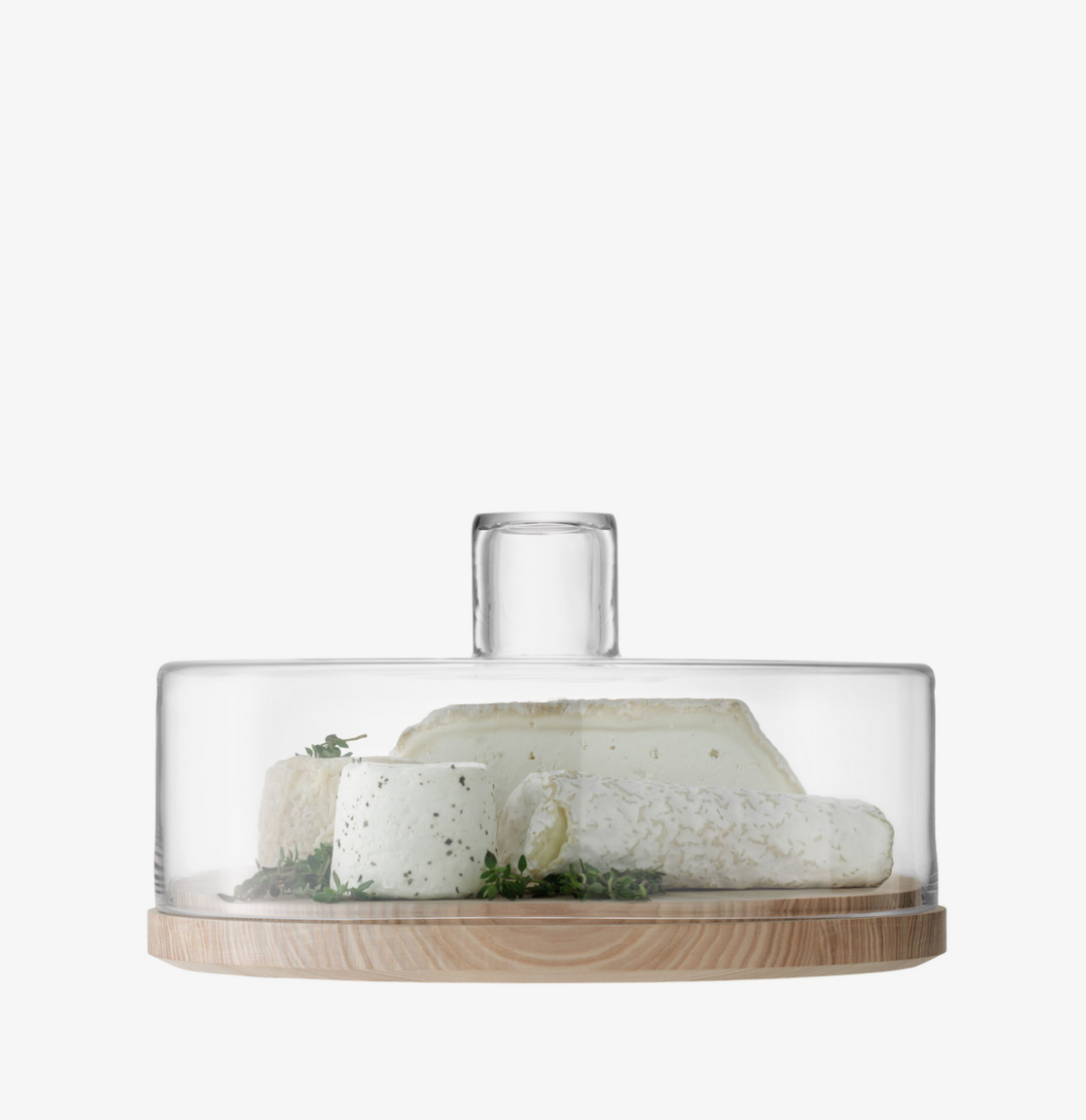 DOME CHEESE/PASTRIES WOOD BASE