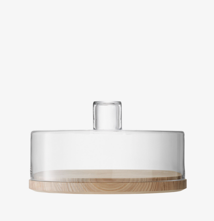 DOME CHEESE/PASTRIES WOOD BASE