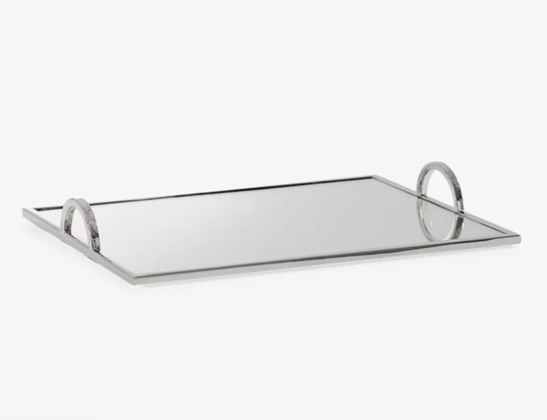TRAY STAINLESS STEEL RECTANGULAR MIRROR WITH HANDLES – ANTHEM