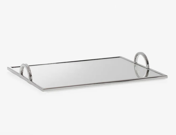 TRAY STAINLESS STEEL RECTANGULAR MIRROR WITH HANDLES #71410