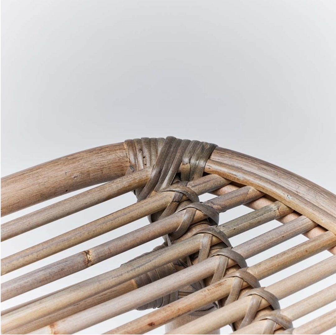 DINING CHAIR GREY RATTAN #71464 (NRD)