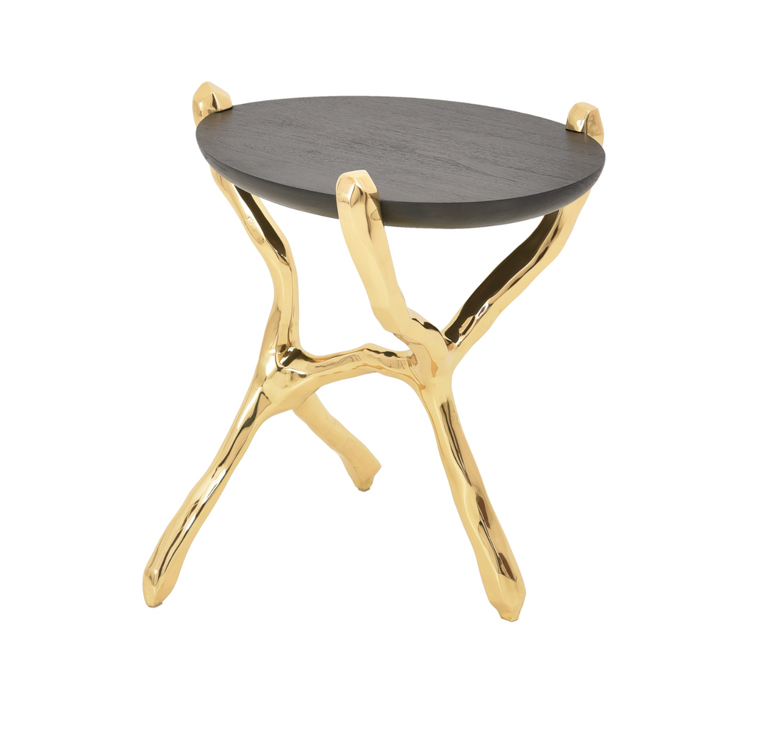 TABLE OVAL DARK GRAY OAK