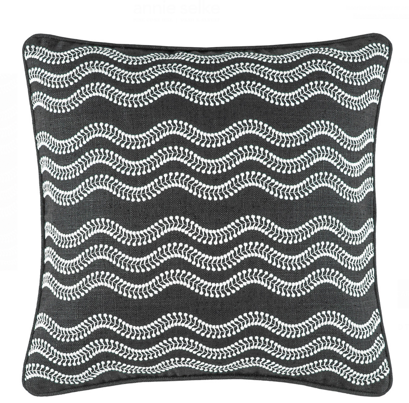 PILLOW DECORATIVE INDOOR/OUTDOOR WAVY STRIPES (Available in 3 Colors)