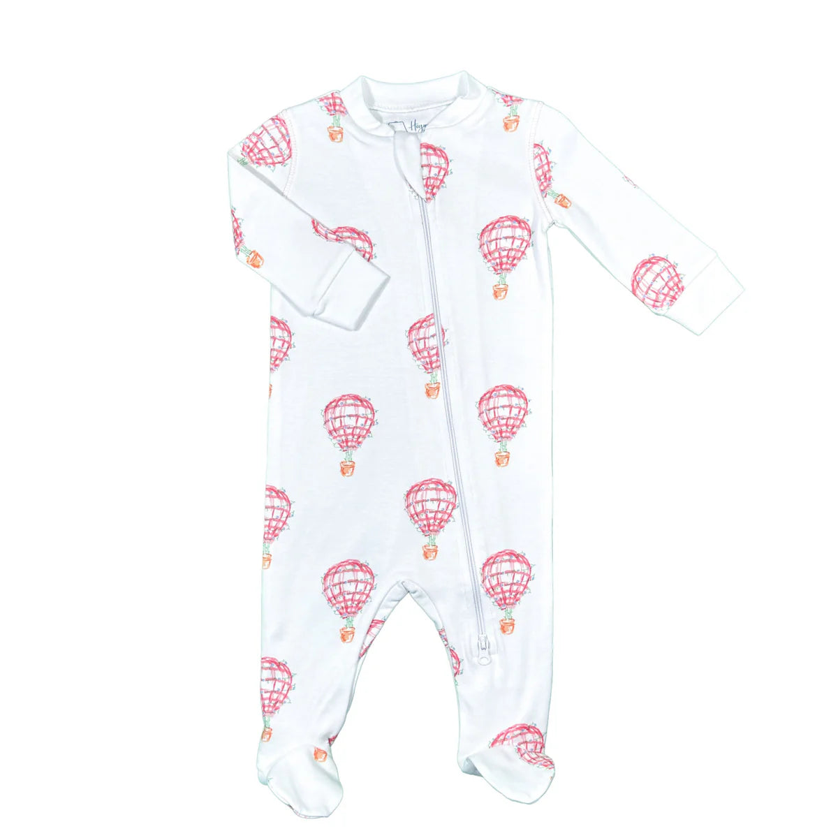 PAJAMA FOOTIE AIR BALOON PINK (Available in 3 Sizes)