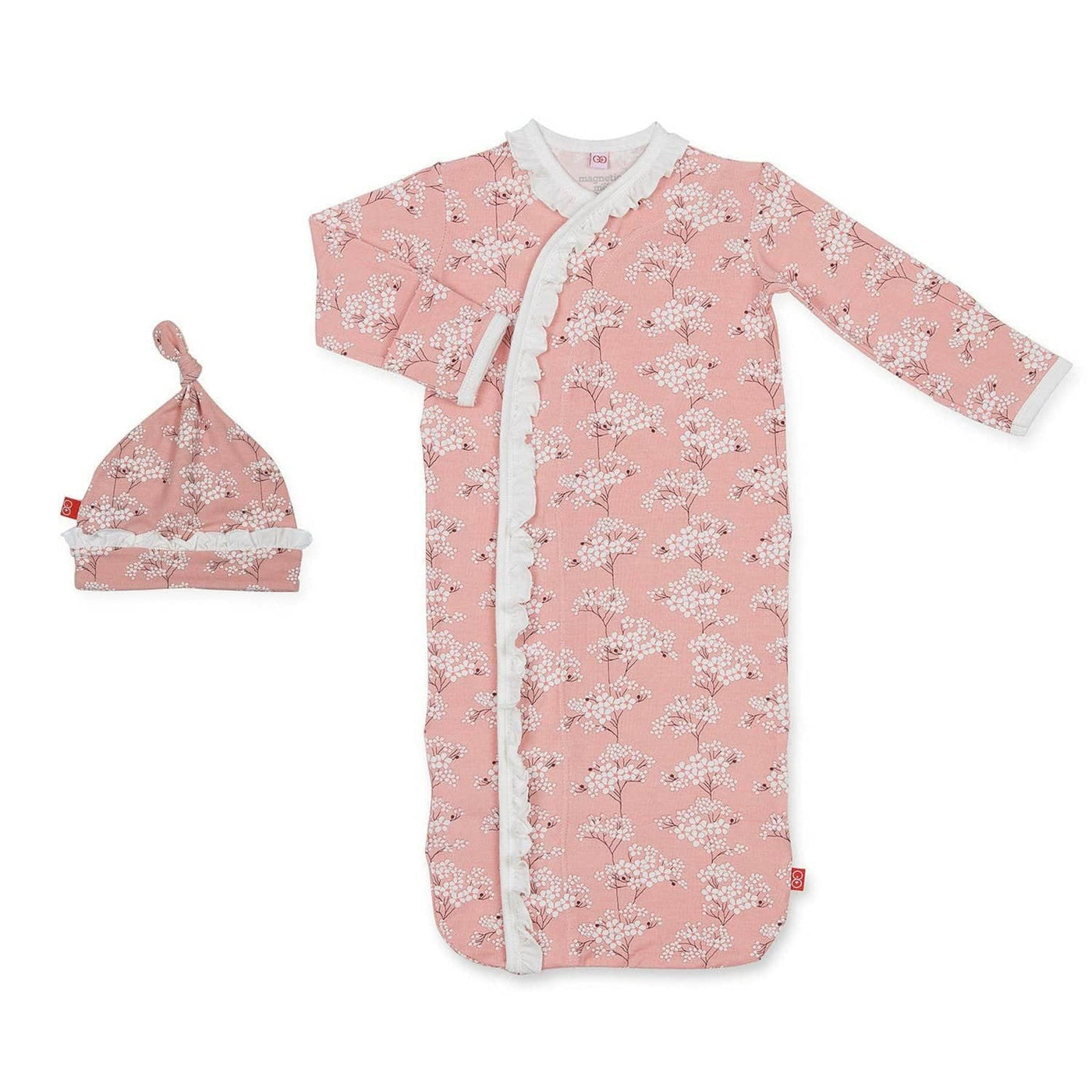 MAGNETIC ME SLEEPER GOWN+HAT CHERRY BLOSSOM
