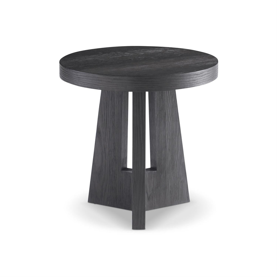 SIDE TABLE ROUND WOOD TRIANGLE LEGS #71779