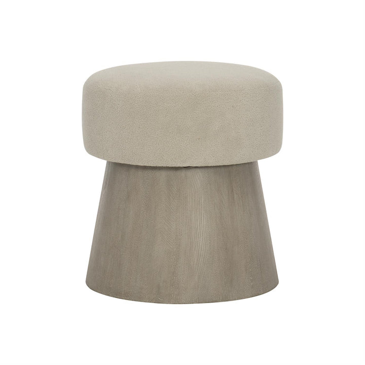 BENCH ROUND UPHOLSTERED TOP WOOD BASE #71782