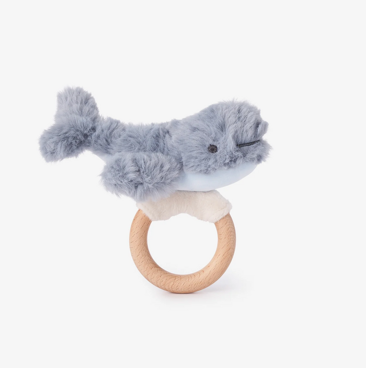 RATTLE RING WHALE SLATE BLUE #71798