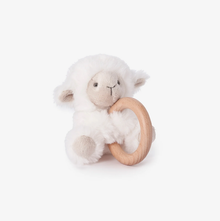 RATTLE RING LAMB WHITE # 71801