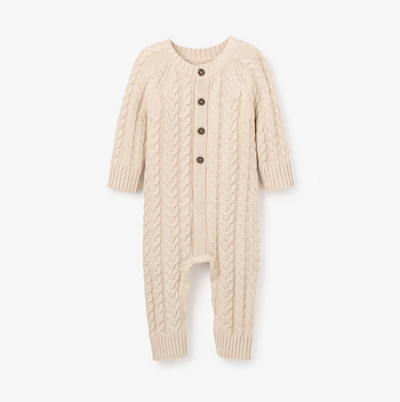 BABY JUMPSUIT RAINY DAY CABLE KNIT (Available in 2 Sizes)