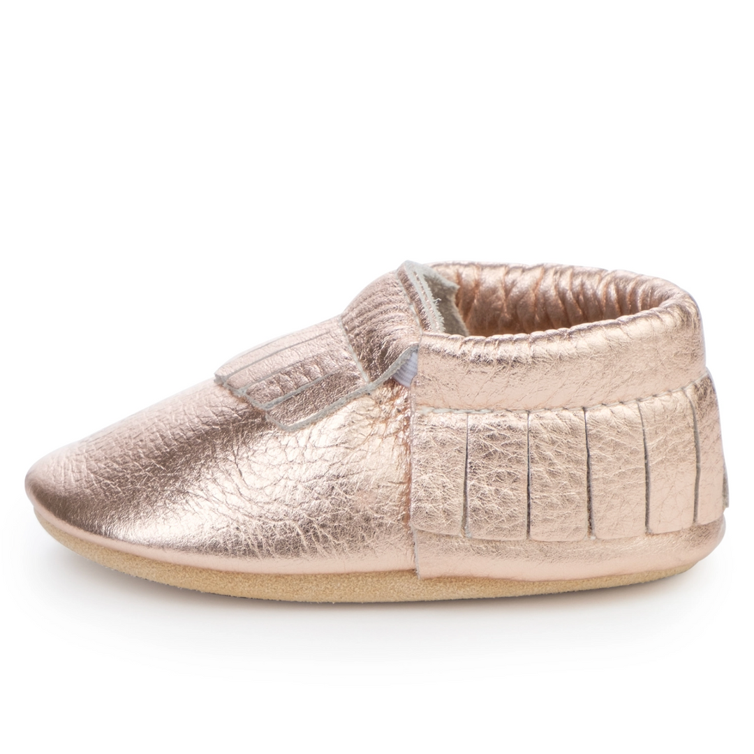 MOCCASINS LEATHER ROSE GOLD
