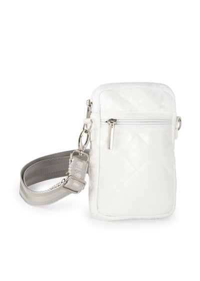 HAUTE SHORE CELL PHONE BAG WHITE PUFFER