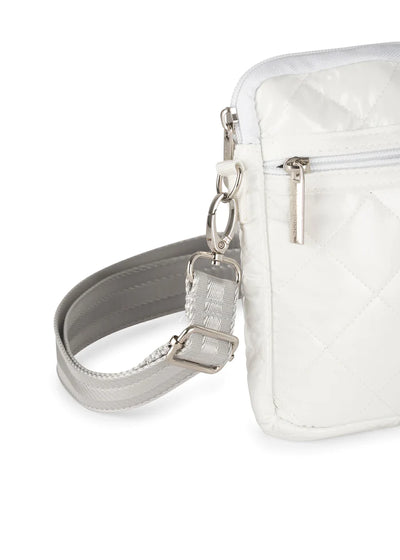 HAUTE SHORE CELL PHONE BAG WHITE PUFFER