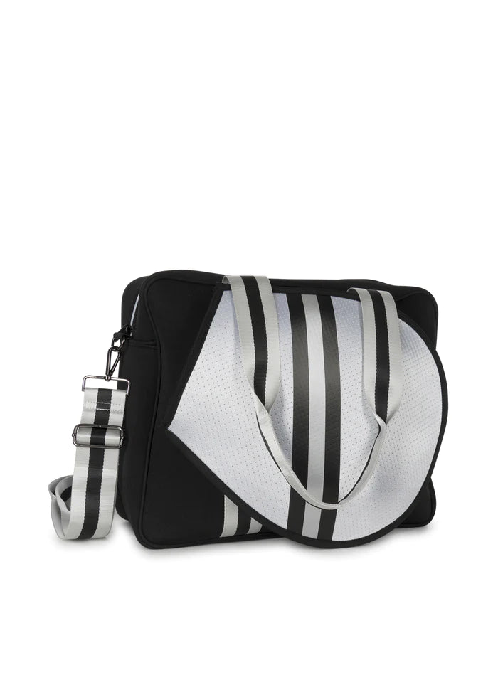 TENNIS BAG BLACK SILVER STRIPE #71981