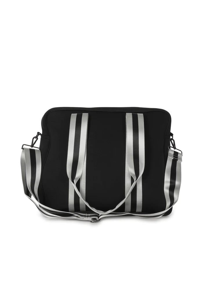 TENNIS BAG BLACK SILVER STRIPE #71981