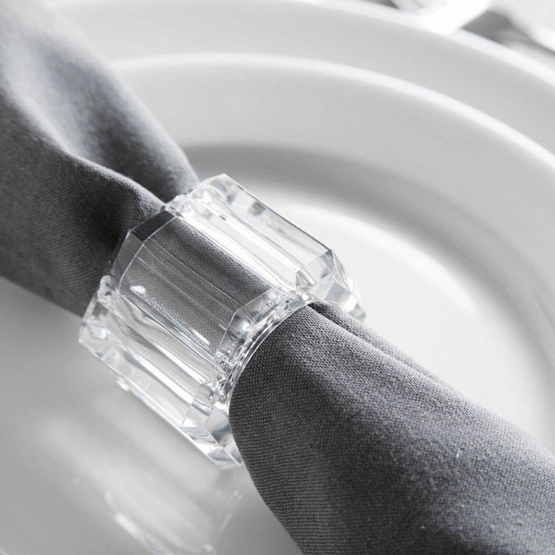 NAPKIN RING OCTAGON ACRYLIC