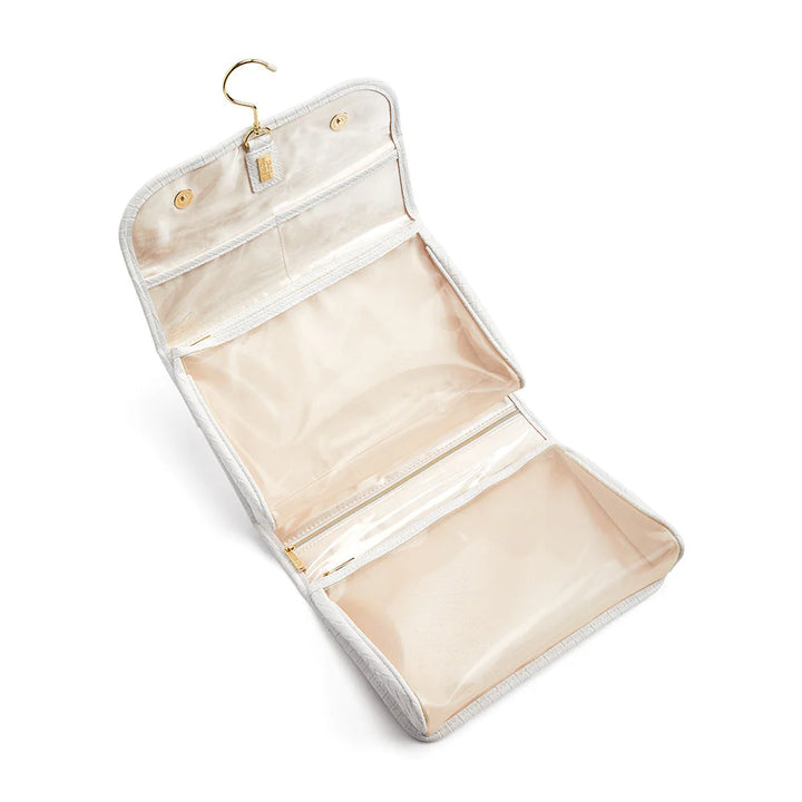 TOILETRY HANGING CASE WOVEN WHITE #72034