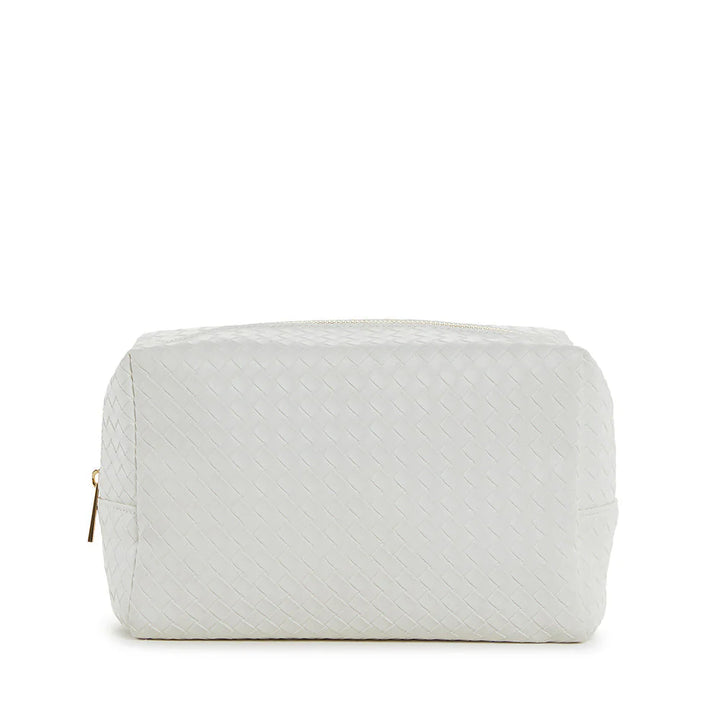 COSMETIC BAG EVERYDAY WHITE WOVEN #72035