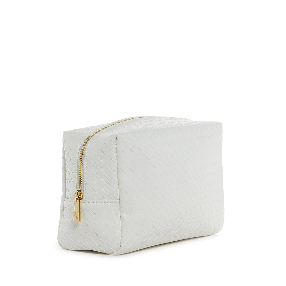COSMETIC BAG EVERYDAY WHITE WOVEN #72035