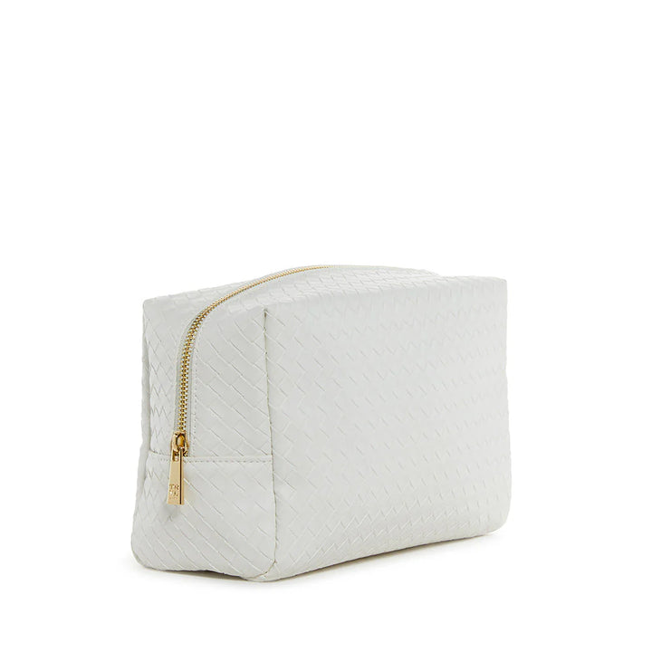 COSMETIC BAG EVERYDAY WHITE WOVEN #72035