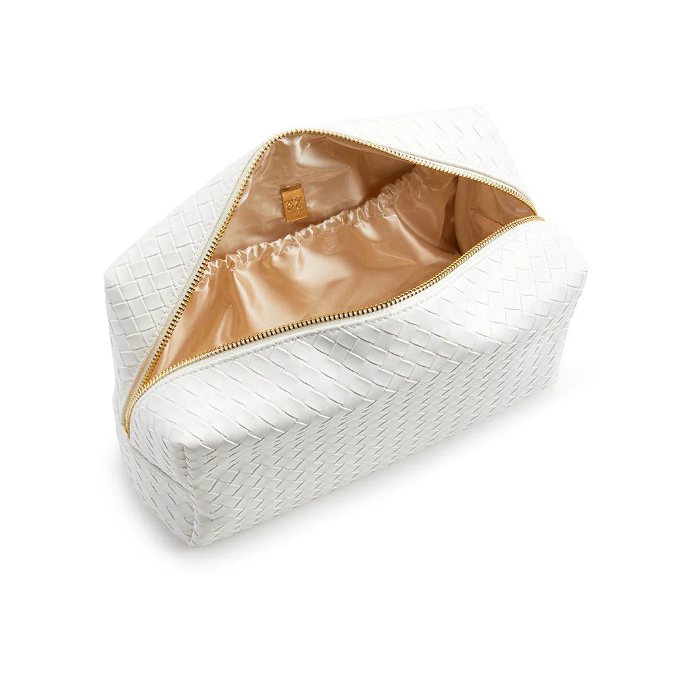 COSMETIC BAG EVERYDAY WHITE WOVEN #72035