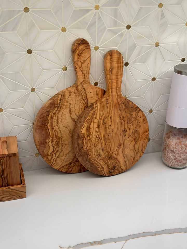BOARD PADDLE OLIVE WOOD ROUND