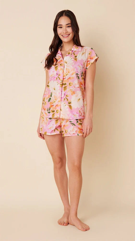 PAJAMA SET SHORT BLUSH ROSE LUXE PIMA