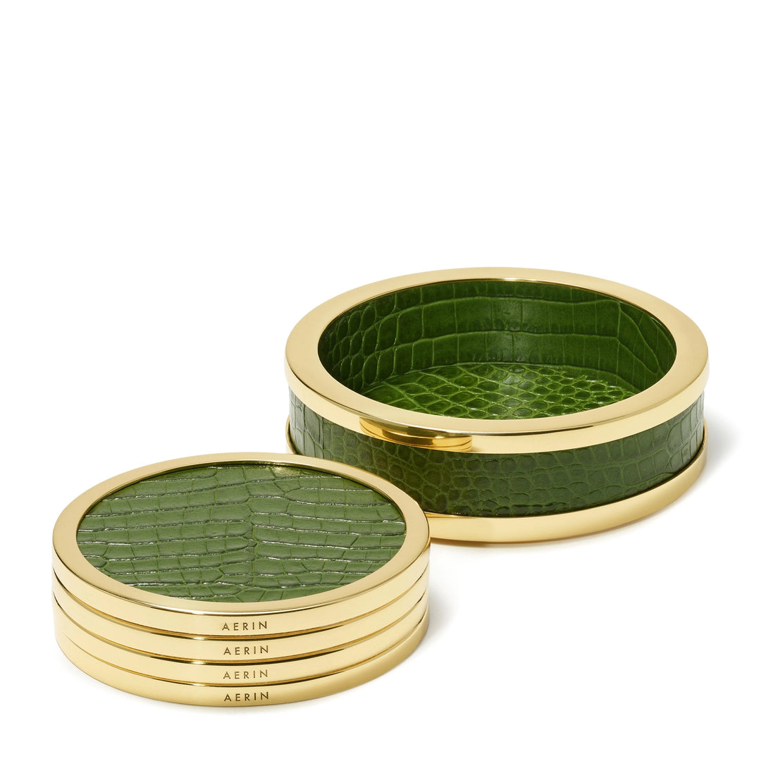 COASTERS CLASSIC CROC LEATHER S/4